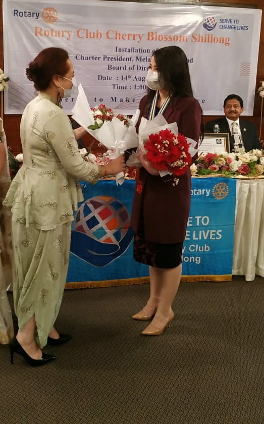Charter Installation of President and Board of Rotary Club Cherry Blossom Shillong on 14th August 2021