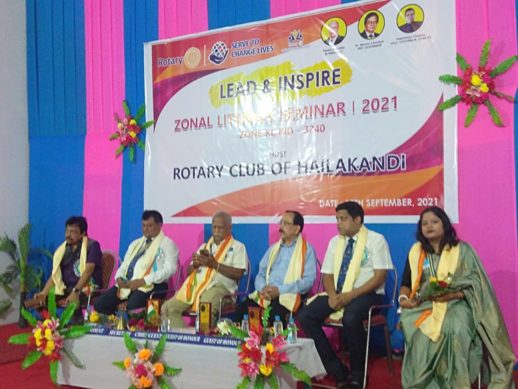 Club members attended Zonal Seminar on RILM along with president at Rotary Club of Hailakandi.