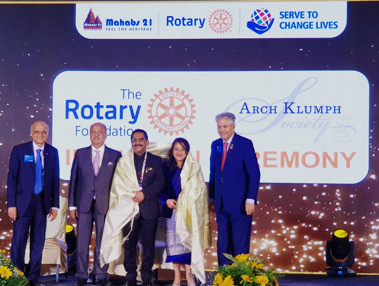 TRF -Felicitation of PDG Debasish and Anne Charish were specially felicitated at the Rotary Institute for their contribution to TRF.