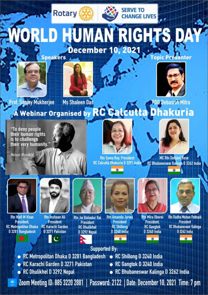 MULTI DISTRICT WEBINAR ON HUMAN RIGHTS on 10th December 2021