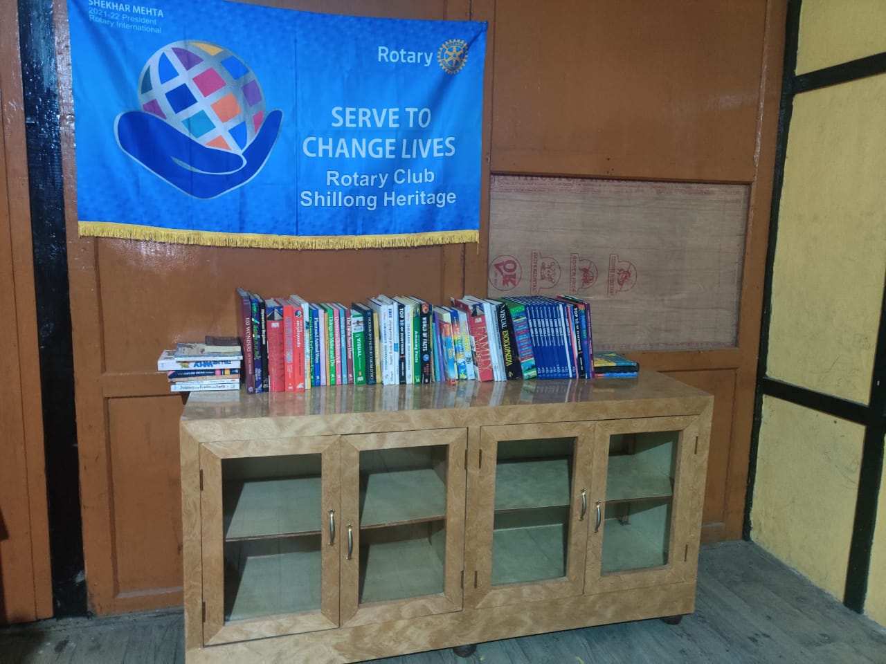 Book Donation Project at Tagore Memorial L.P. School on 28th March 2022.