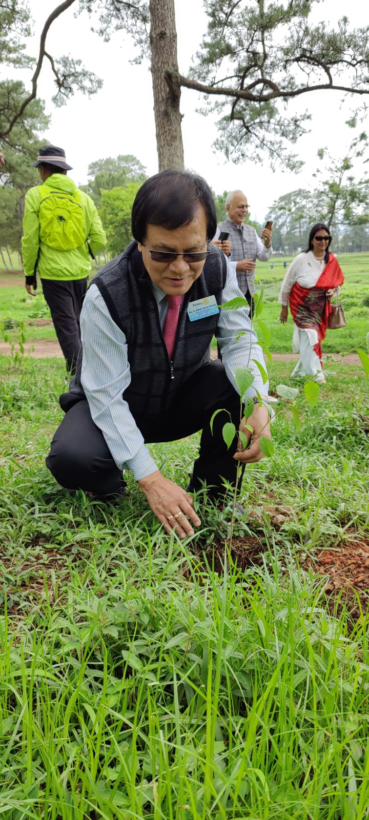 TREE PLANTTAION BY DG Dr MOHAN SHAYM KONWAR AT THE SHILLONG GOLF COURSE