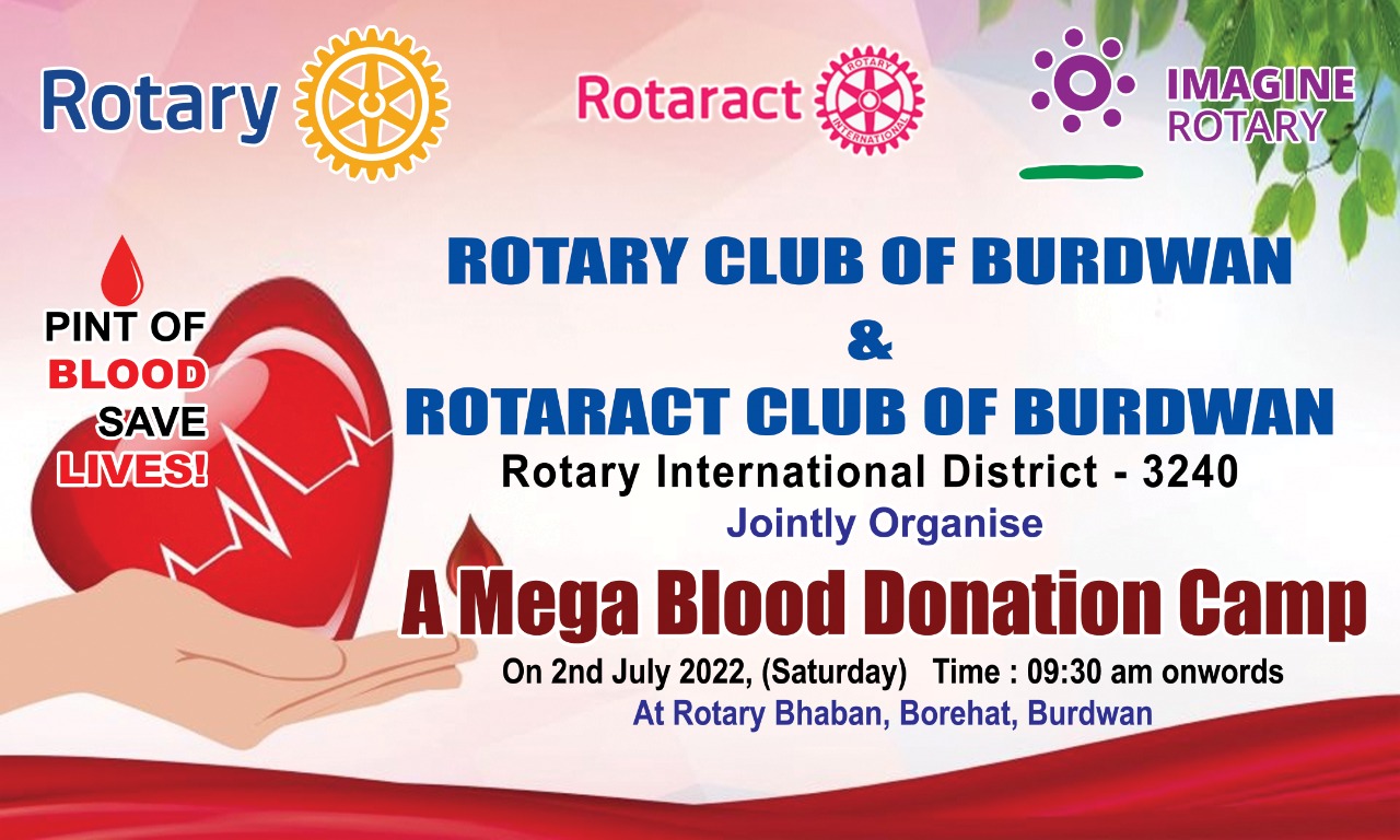 BLOOD DONATION CAMP JOINTLY WITH ROTARACT CLUB OF BURDWAN