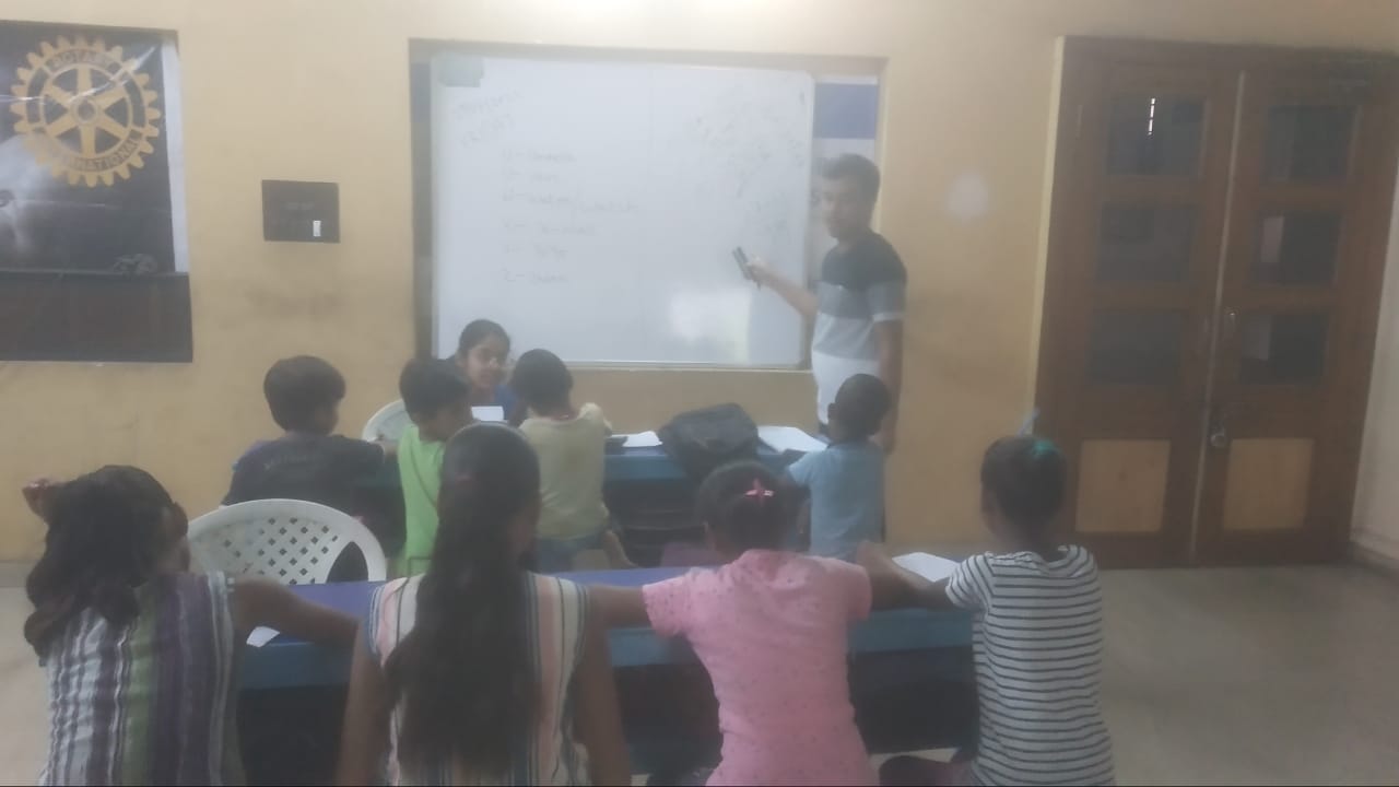 Our club started a Coaching Centre for the needy under Literacy project