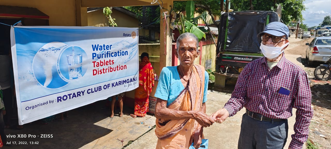 Distribution of Water Purification tablets