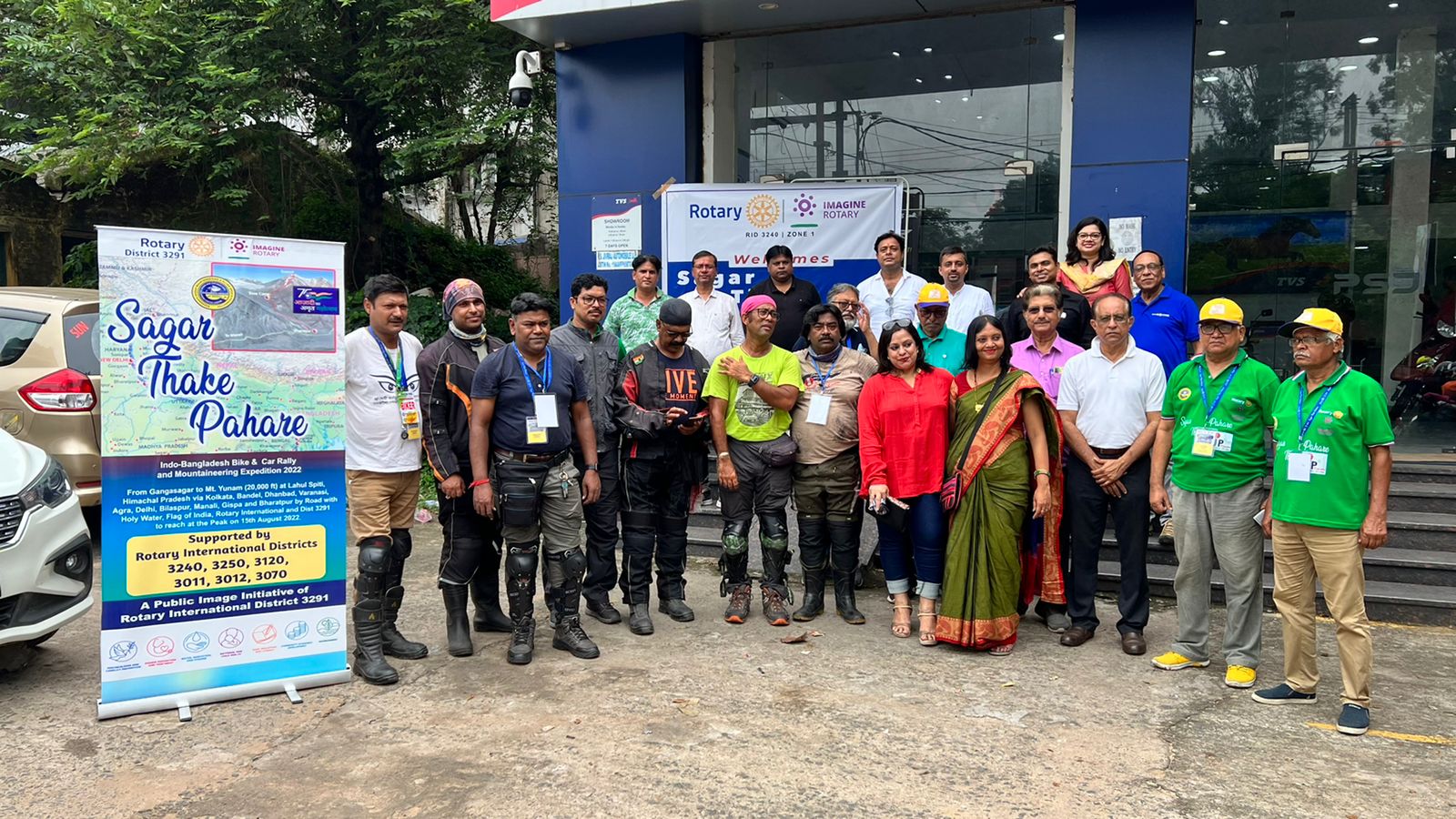 Welcoming Bike Rally Team “Sagar Thake Phera” on 1st August at Asansol.