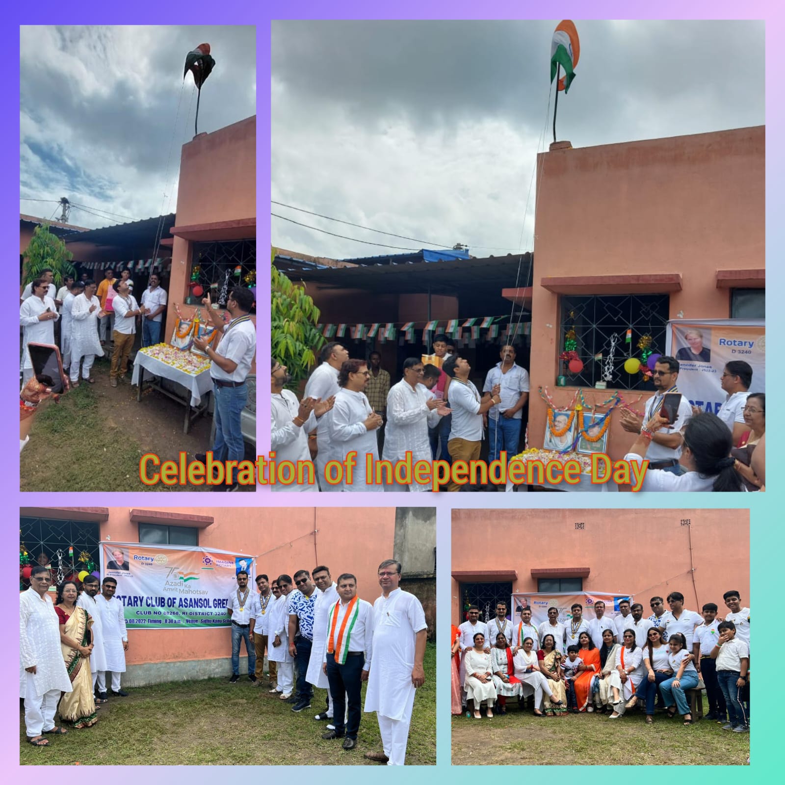 Celebration of Independence Day at Sahid Sidhu Kanu F P School