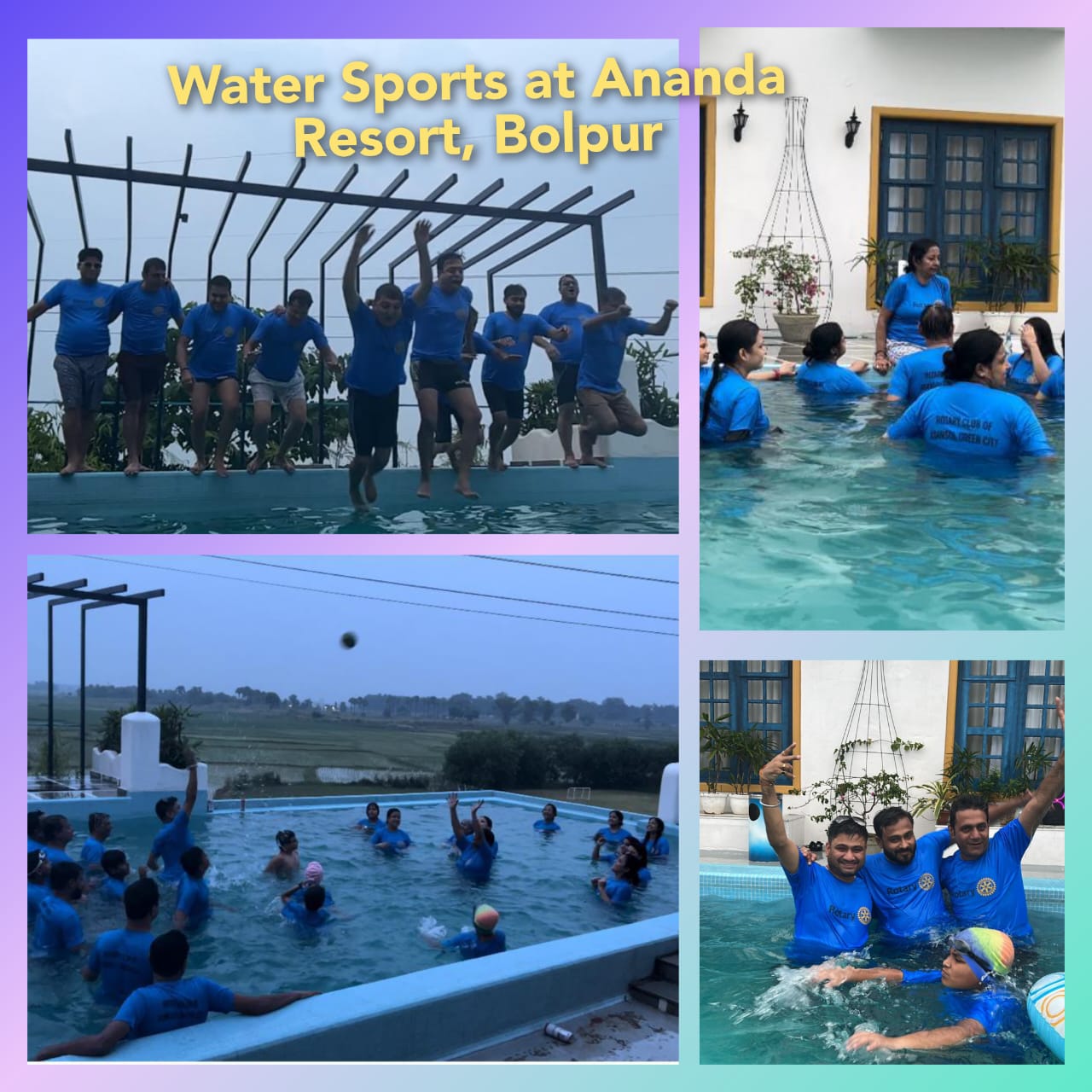 Water Sports at Ananda Resort , Bolpur by Rotarians, Annes and Rotarylets.