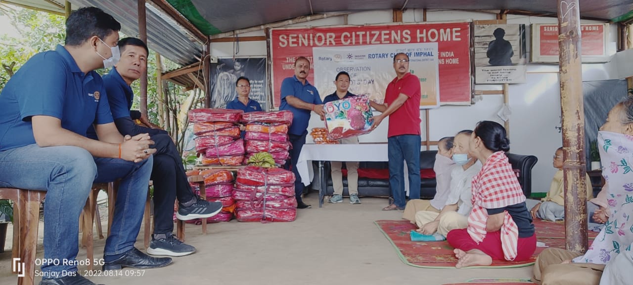 ‘Rotary Club of Imphal visits Old Age and Children Home on the occasion of 131st Patriots’ Day’