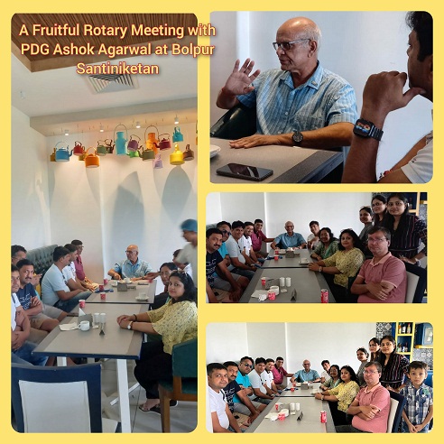 A Fruitful Rotary Breakfast Meeting with PDG Ashok Agarwal at Ananda Resort, Bolpur on 28th August 2022.