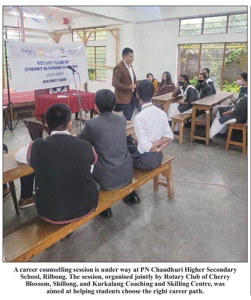 Career Counselling at P.N. Chaudhuri Higher Secondary School in collaboration with Kurkalang Coaching Center