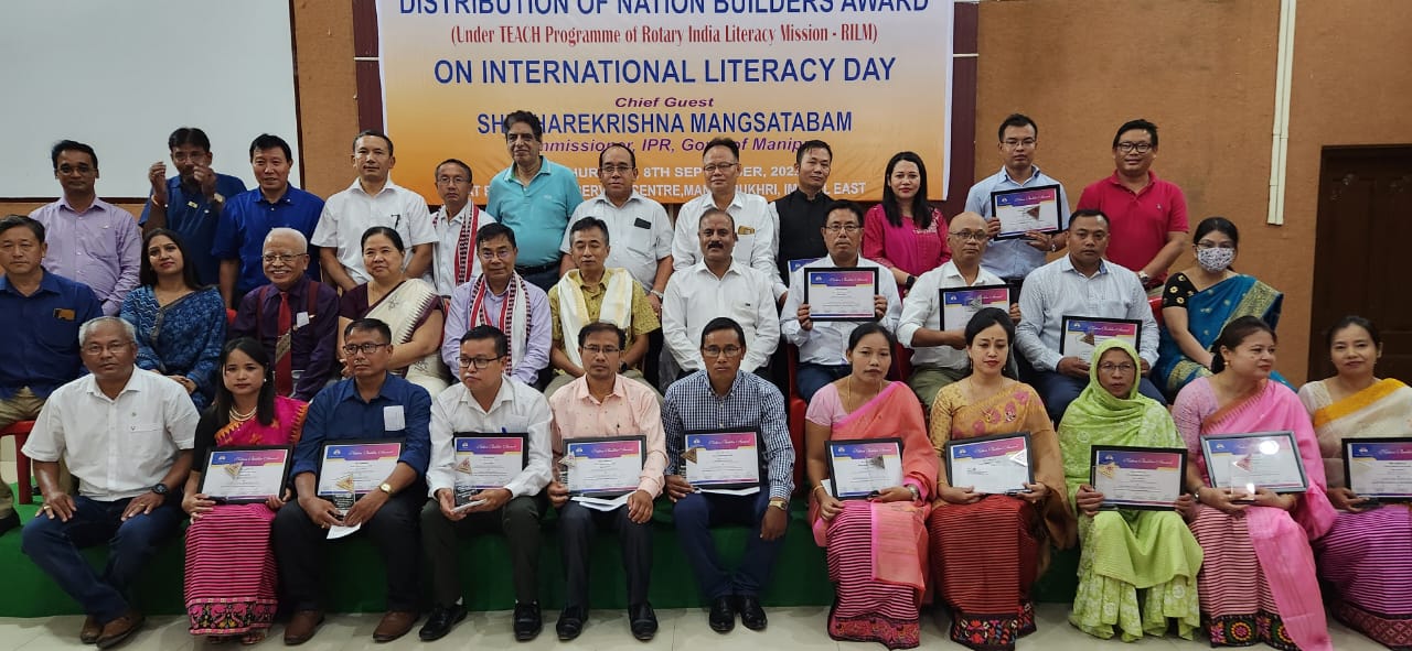 Rotary Club of Imphal observes International Literacy Day and honours School teachers with Nation Builder Awards