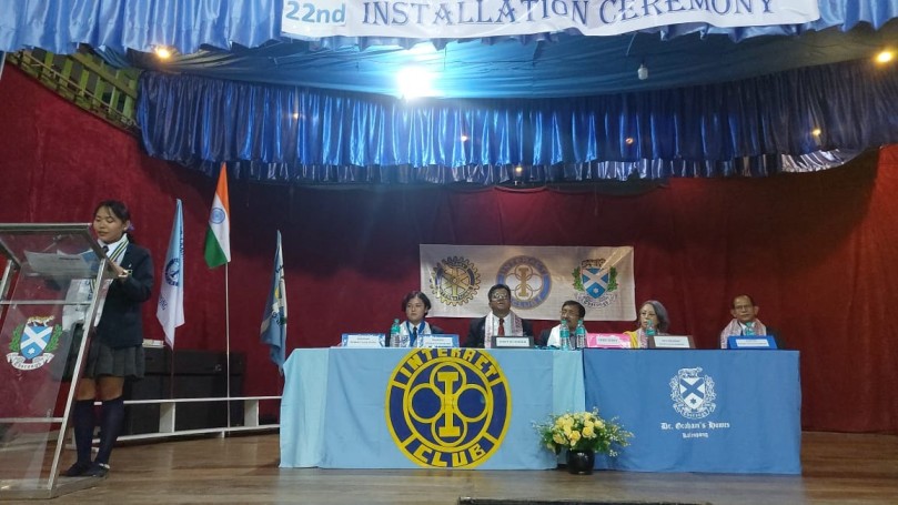 Installation of Interact Club of dr. Graham’s Homes Kalimpong
