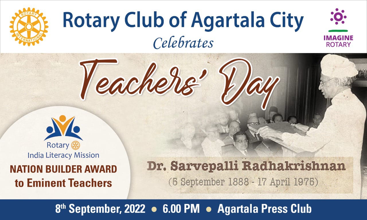 Teachers’ Day Celebration and Felicitation of Eminent Teachers (as apart of Rotary India Literacy Mission Nation Builder Awards)