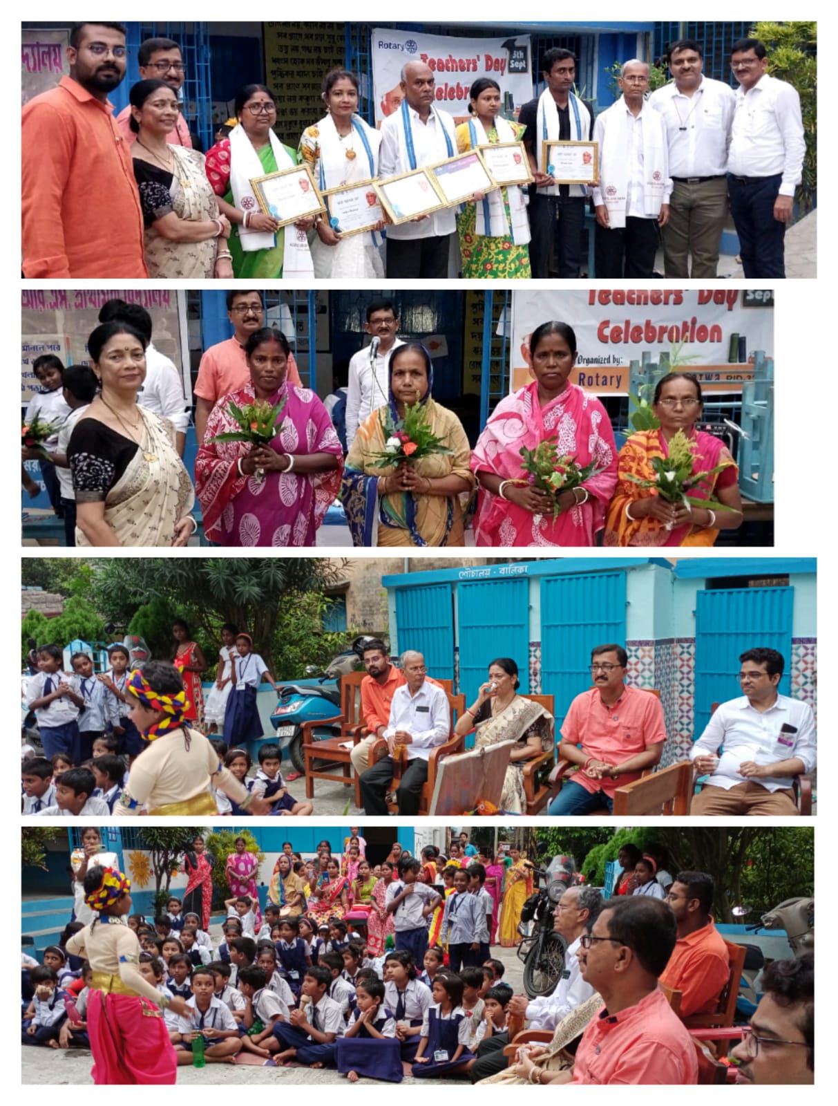 On 5th September, five teachers and four non-teaching staff of Agradwip primary school were congratulated to celebrate Teacher’s day.