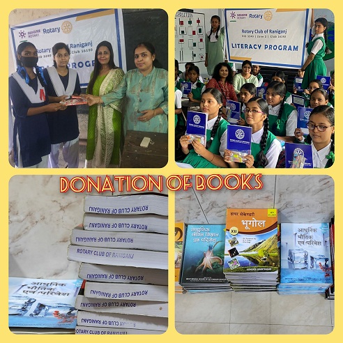 On Basic Education and Literacy month , our club donated Books for class IX to XI to the Needy Students of Basanti Devi School Under Literacy Program.
