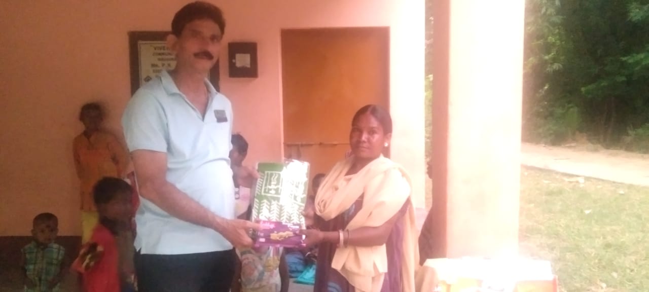 Saari Distribution to Students of Our Adult Literacy Centre for Durga Puja