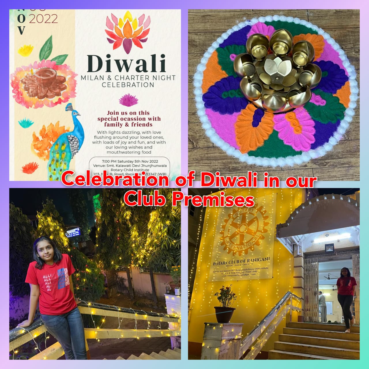 Glimpses of Deepawali Celebrations followed by Cultural Program and Family Dinner