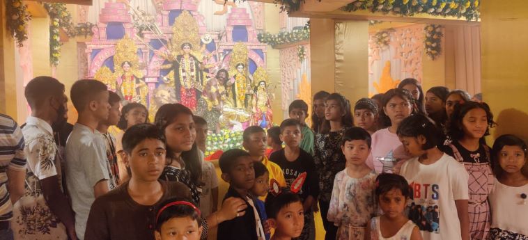 1. Durga Puja Celebration with Children of Hindu Mission , Shillong on 2nd October 2022.