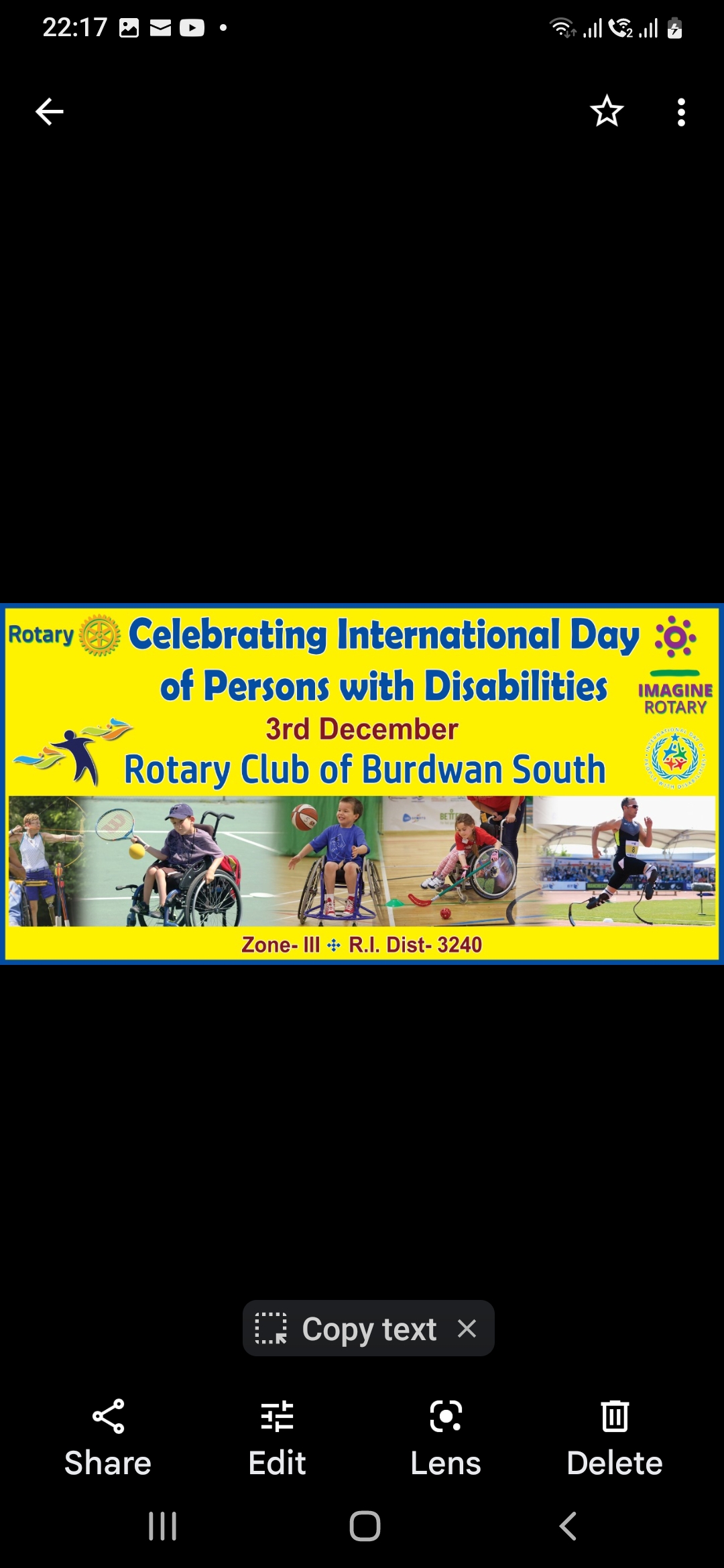 Celebration of world disable day