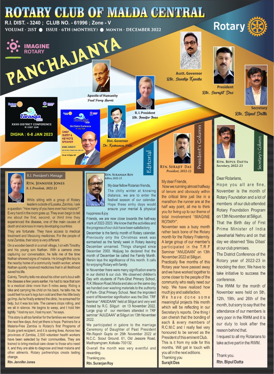 Publication of Club Magazine named “Panchajana”