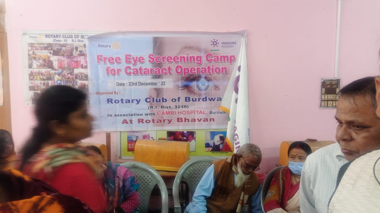 Free cataract screening camp