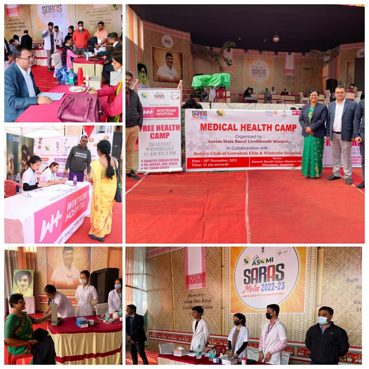 Medical Health Camp and Master Health Check up in Asomi Saras Mela 2022-23, Khanapara, Guwahati