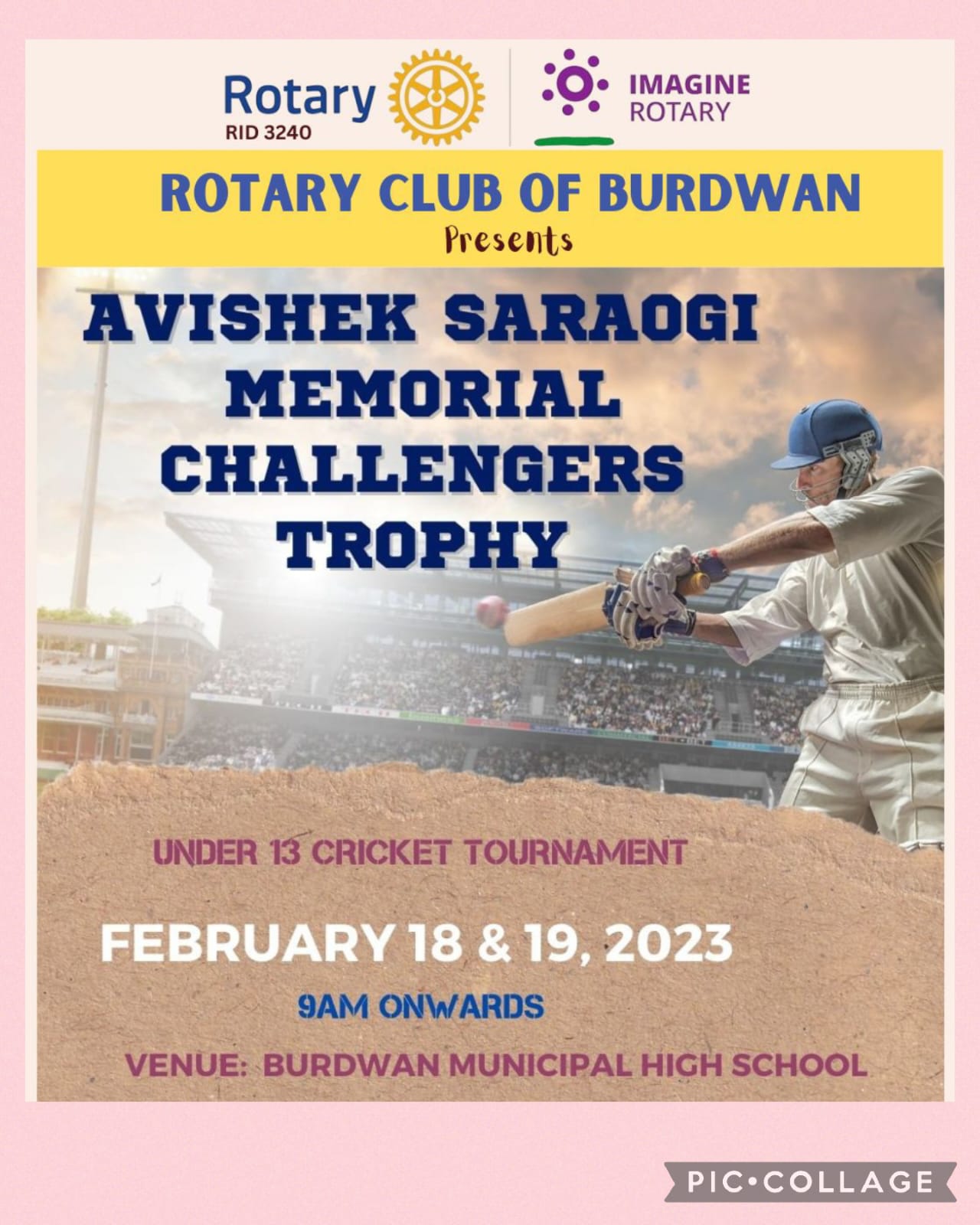 Avishek Saraogi Memorial Challengers Trophy- under 13 cricket tournament