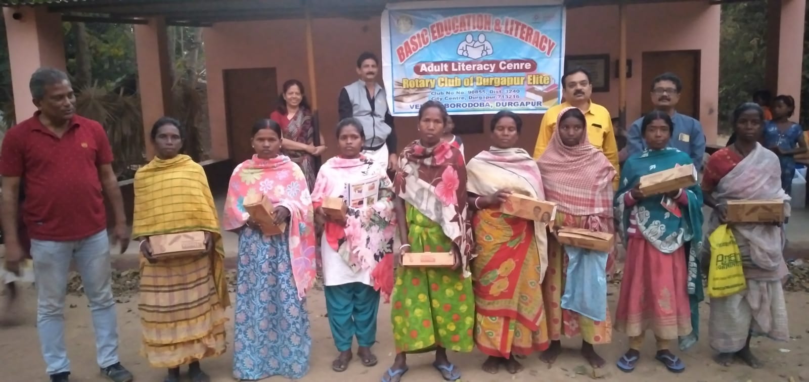 Footwear distribution to students of our Adult Literacy Centre at Borodoba