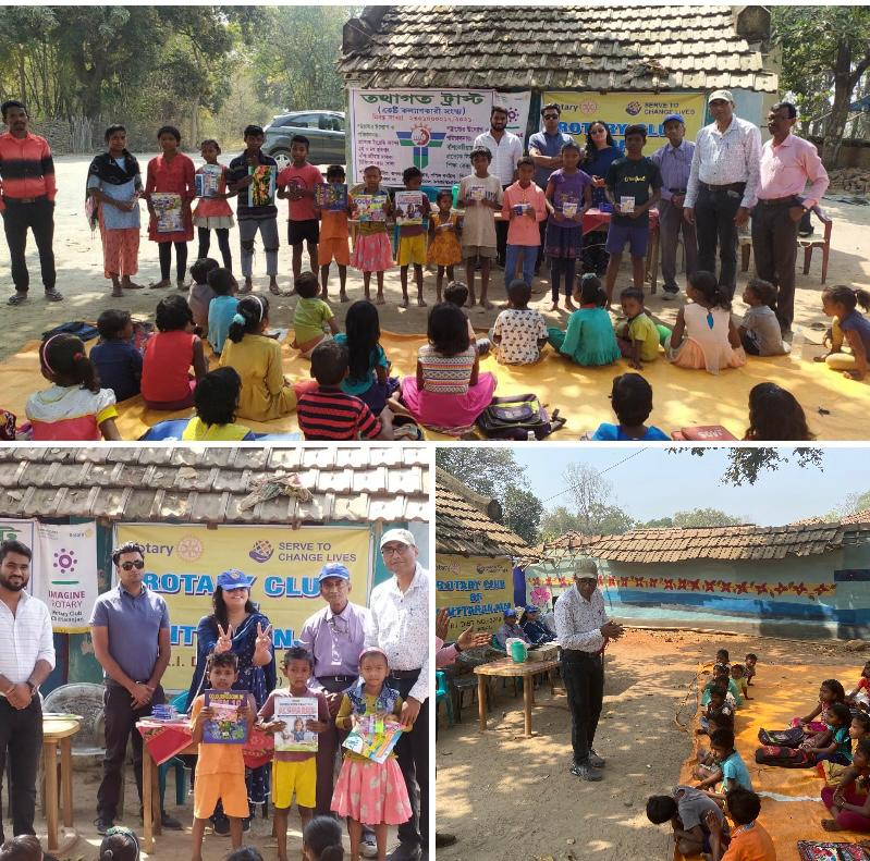 Prize distribution for winners of drawing competition at bansketia