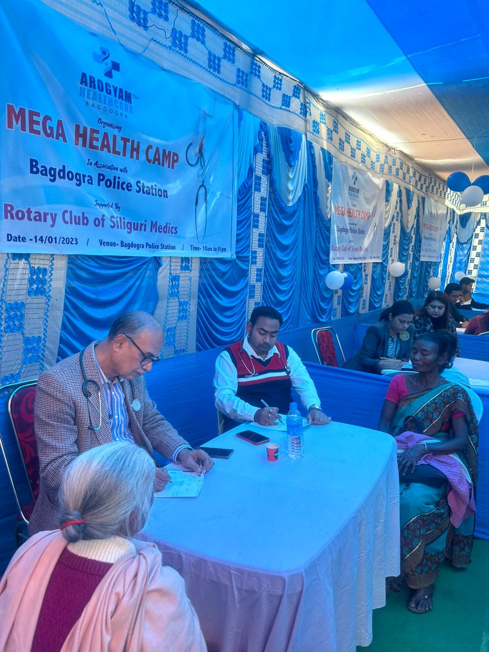 Mega Health camp at bagdogra police station.