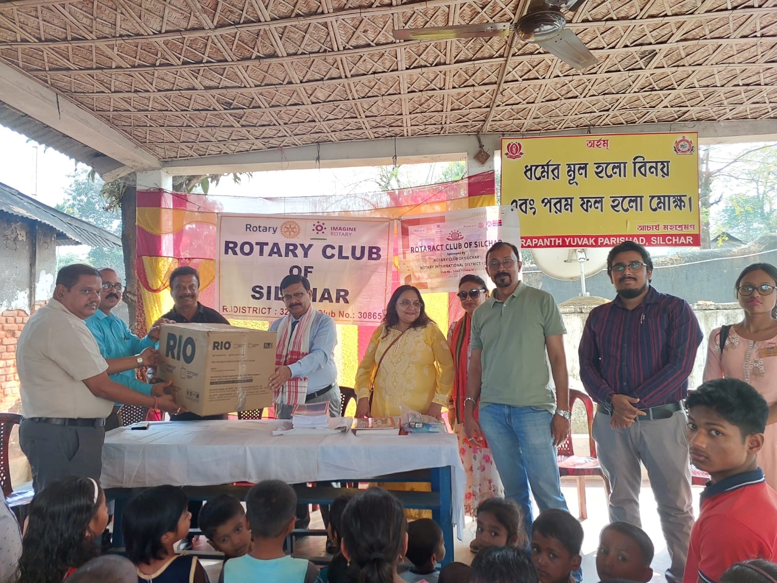 Distribution of Study materials and hygiene products to