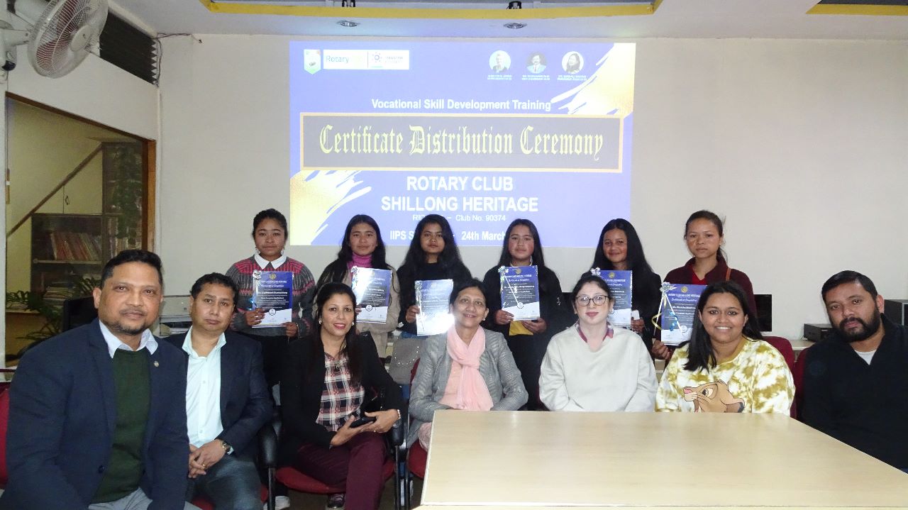 Vocational Training Certificates Awarded for completion of Basic Computer training and web designing