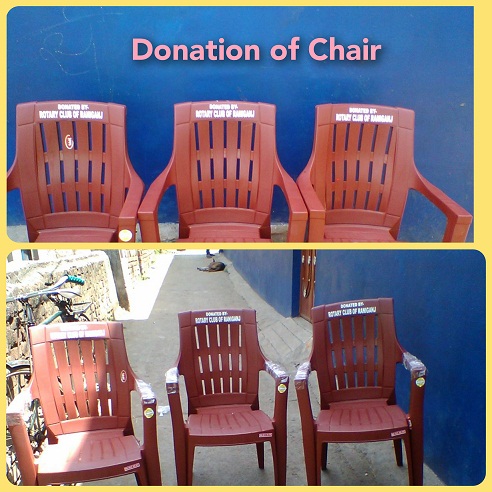 Donation of 6 nos. of Plastic Chair to Raniganj Girls High School.