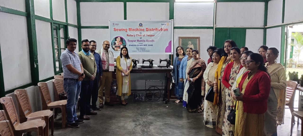 District Grant Project – distributing six numbers of sewing machines to Tezpur Mahila Samiti