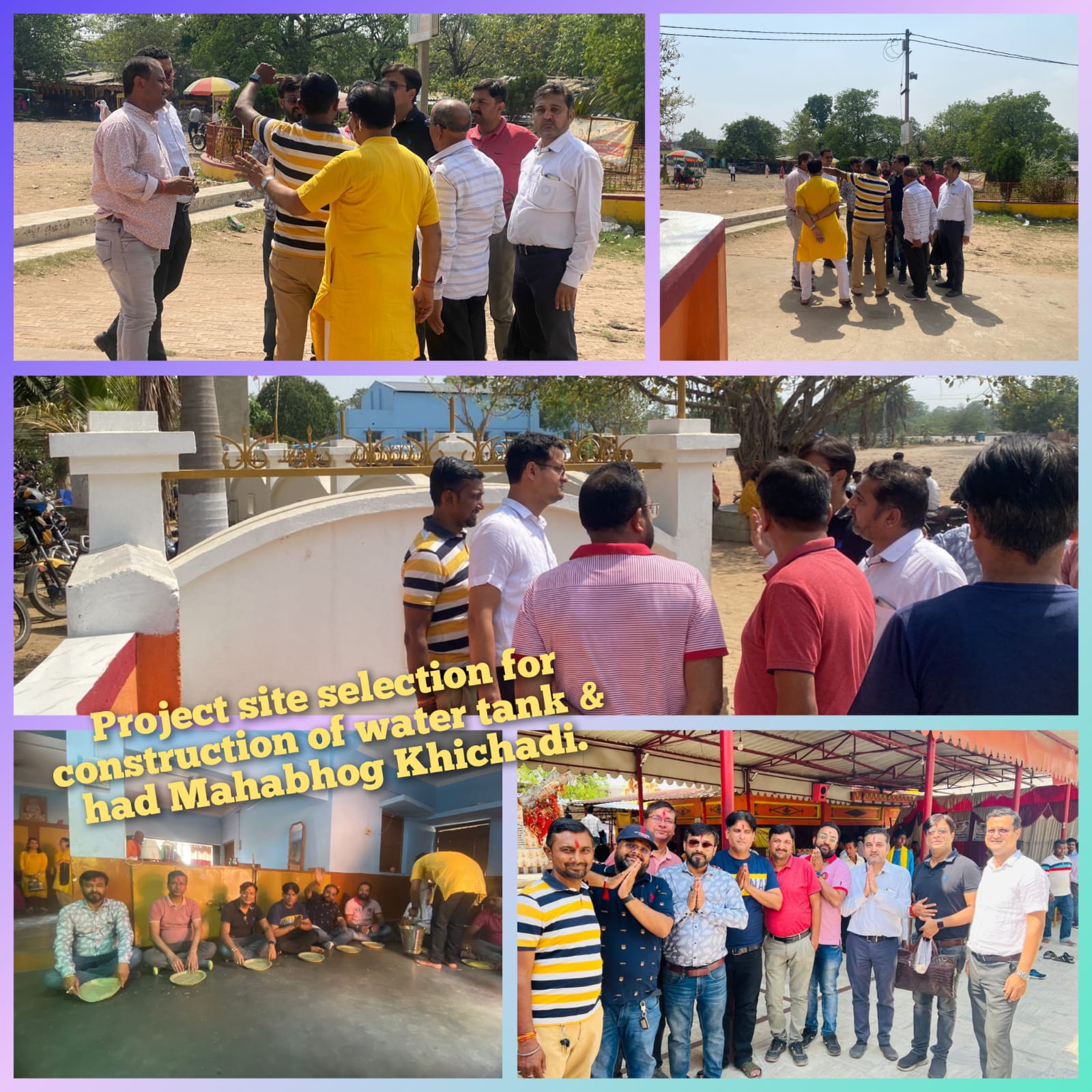 Project site visit for construction of an Overhead Tank for Drinking Water at Ghagarburi Mandir.