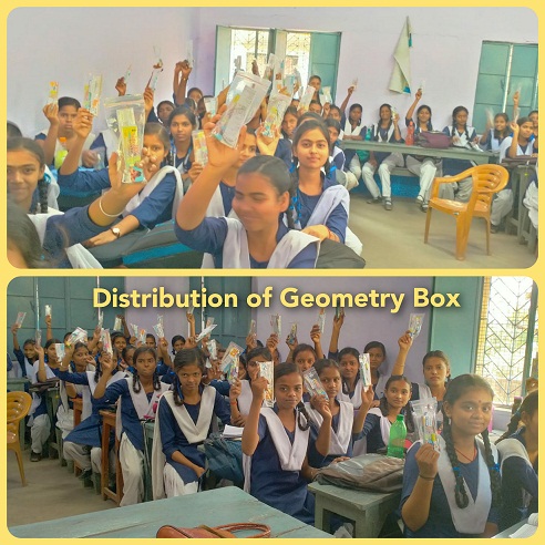 Distribution of 275 sets of Geometry Box at Raniganj Girls High School