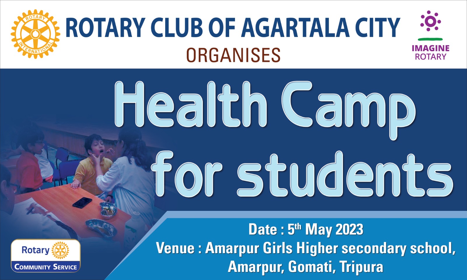 RCAC Health Camp for Students at Amarpur Girls’ Higher Secondary School, Amarpur, Gomati on 5th May, 2023.