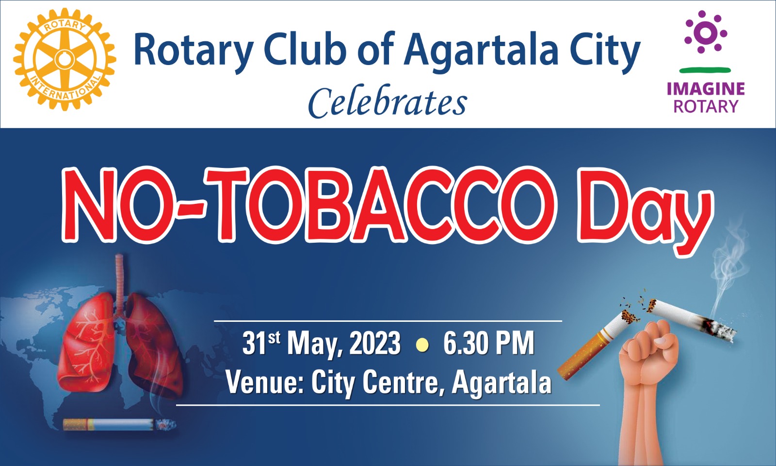 RCAC No-Tobacco Day on 31st May 2023 at Agartala City Centre.