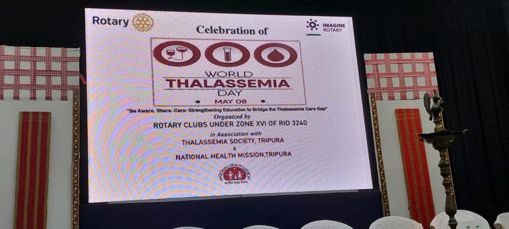 . Co-organiser of World Thalassemia Day on 8th May, 2023 (a RID3240 & ZONE XVI Event)-16 participants.