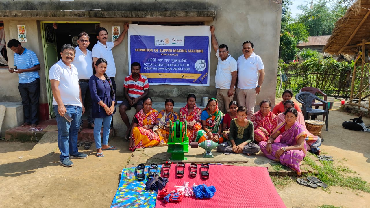 Donation of Slipper Making Machine to Villagers of Telipara of Domra Kanksa