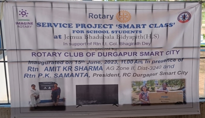 Inauguration of Smart TV Installed at Jemua Bhadubala VidyaPith(HS)