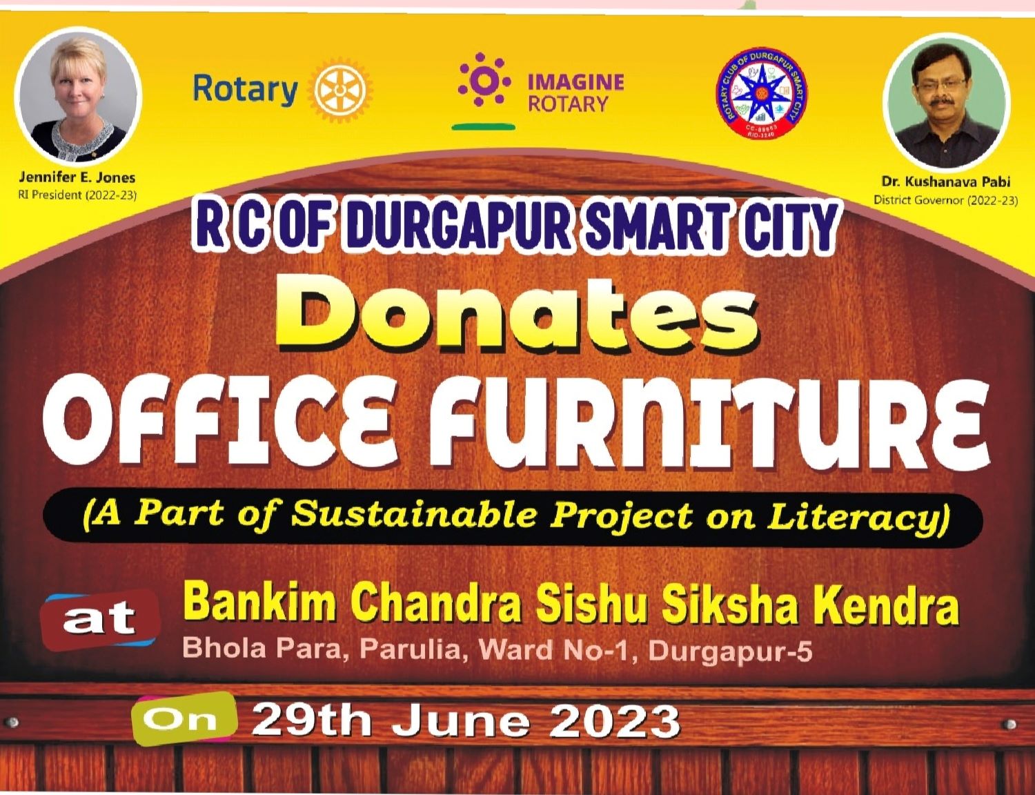 Donation of Office furniture to Bankim Chandra Sisu Sikhha Kendra